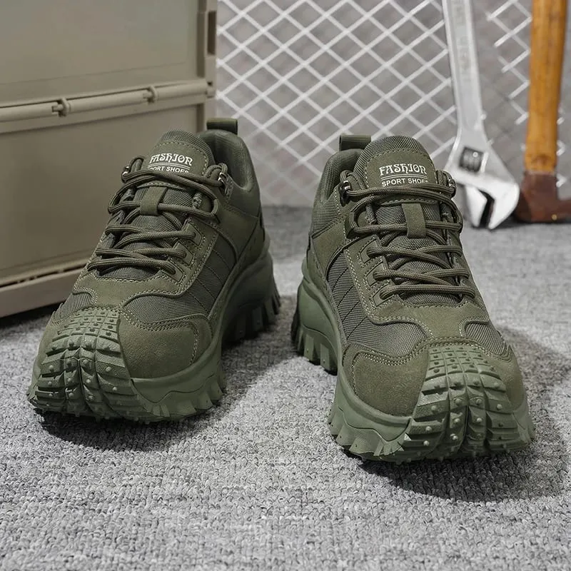 Outdoor Casual Sneakers for Men Thick Bottom Durable Comfortable Lining for Hiking Camping Daily Outing — image 2