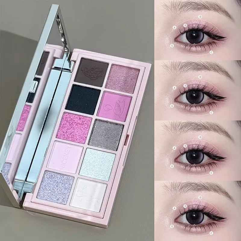 Multipurpose Makeup Sets Include 4 Lip Mud 1 Blush 1 Pressed Powder 1 Eyes Palette 1 Contour Palette With Necklace Gift