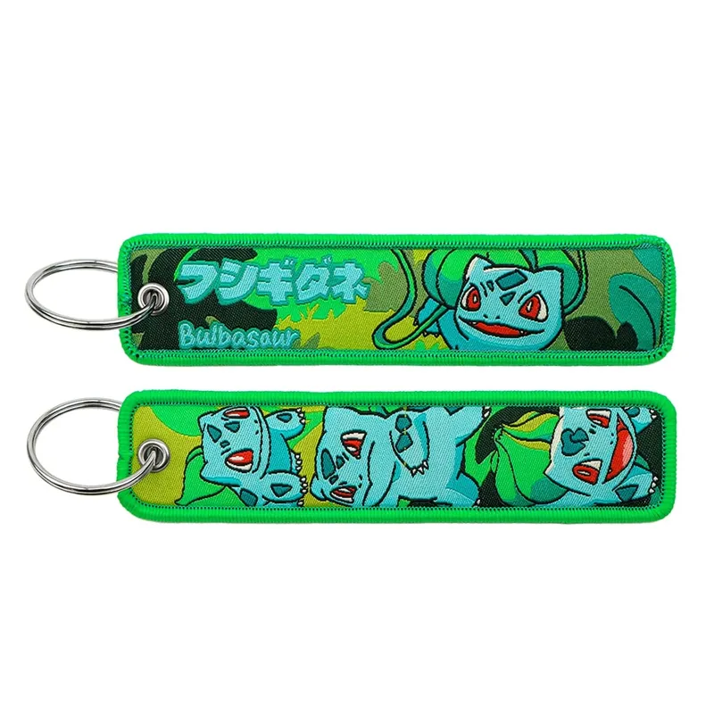 HOT Sale Pokémon Anime Monsters Keychain for Cars Backpack Key Holders Embroidery Keyrings Key Tag Jet Tag Accessories Gif 1pcts