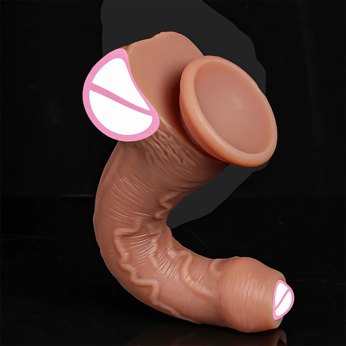 Günstiger weicher Schwanz, realistischer Strapon, großer Dildo, Hautgefühl, kleiner Penis, doppelter Silikon-Saugnapf, Dick, schwules Analsexspielzeug für Männer und Frauen — image 3