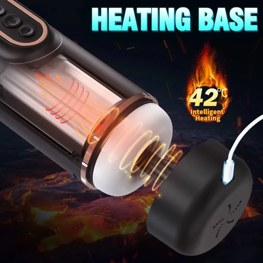 Automatic Telescopic Sucking Male Masturbator Vibrating Intelligent Heating Sexy Voice Earphone Pocket Pussy Sex Toy for Men