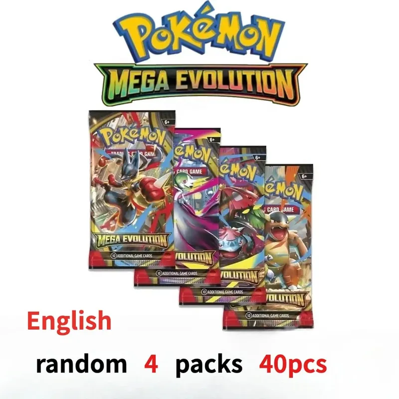 fun 40 Pieces Pokemon Card Pack 4 Sets Sun Moon Violet 151 English Trading Cards Collectible Toys Halloween Gift Fantasy Sci Fi