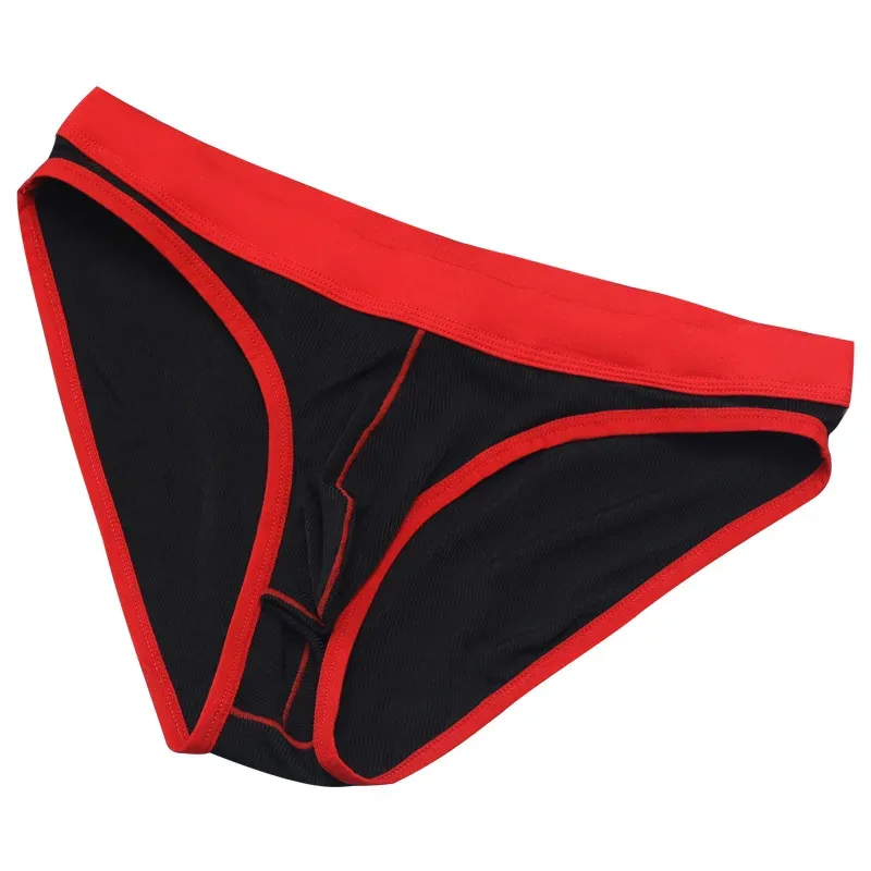Men's Underwear Briefs Comfortable Mens Bikini Solid Color Large Size Fat Low Waist Pants Men Lingerie Underpaants C8-1