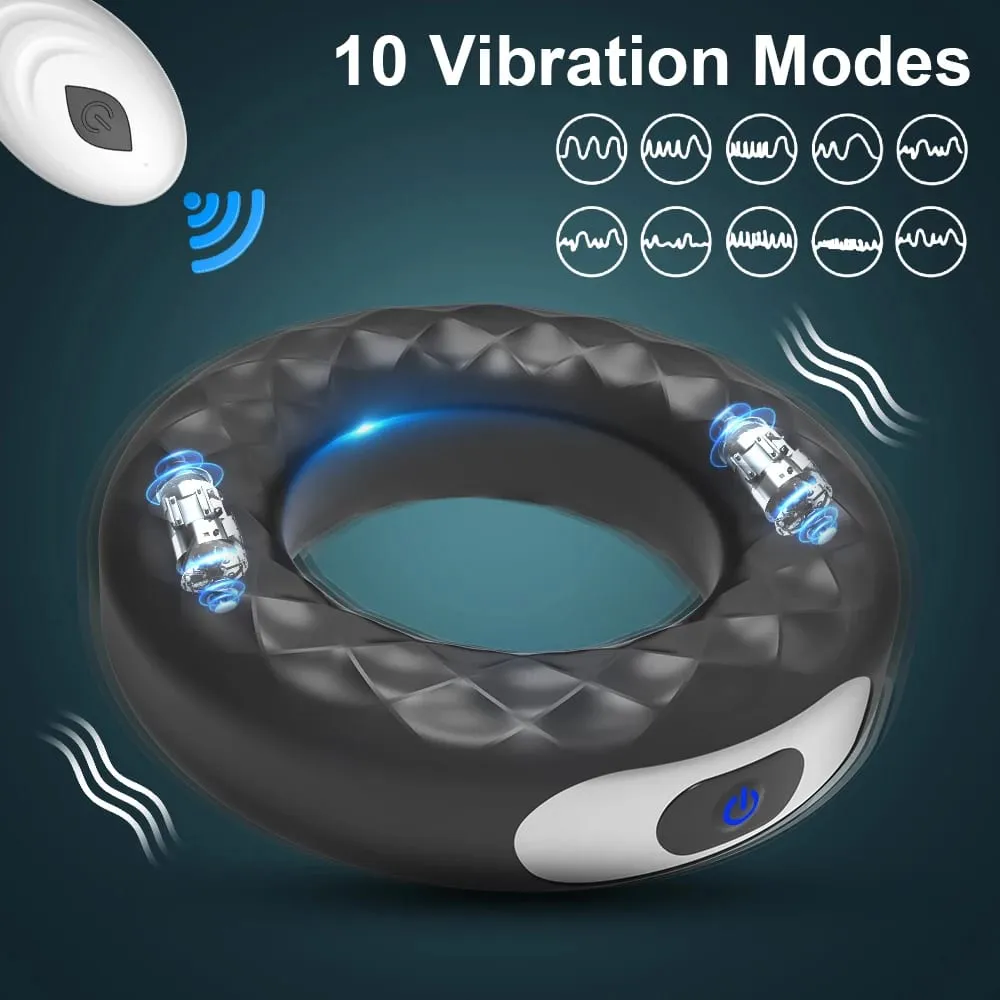 Vibrating Penis Cock Ring Delay Ejaculation Erection Scrotum Stimulator Sex Toys for Adult 18 Couple Man Wireless Masturbators — image 4