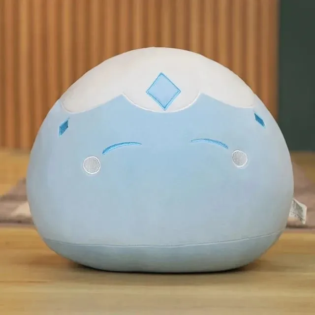 Baru 10Cm Proyek Anime Lucu Genshin Impact Slime Mainan Bantal Mewah Kawaii Kartun Anime Mainan Bantal Hadiah Ulang Tahun Natal untuk Anak-anak
