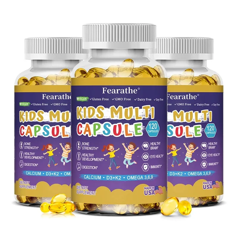 Børnenes komplette ernæringsgummi med vitamin D3 zink og jod til immunstøtte og vækststøtte 60 gummigummier