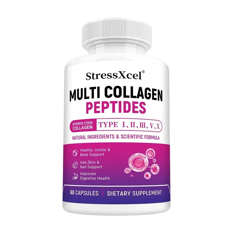 Multi Collagen Peptides Capsules Type I II III V X Biotin Anti-Aging Skin Hair Nails Joints Gut & Immunity Support — image 7