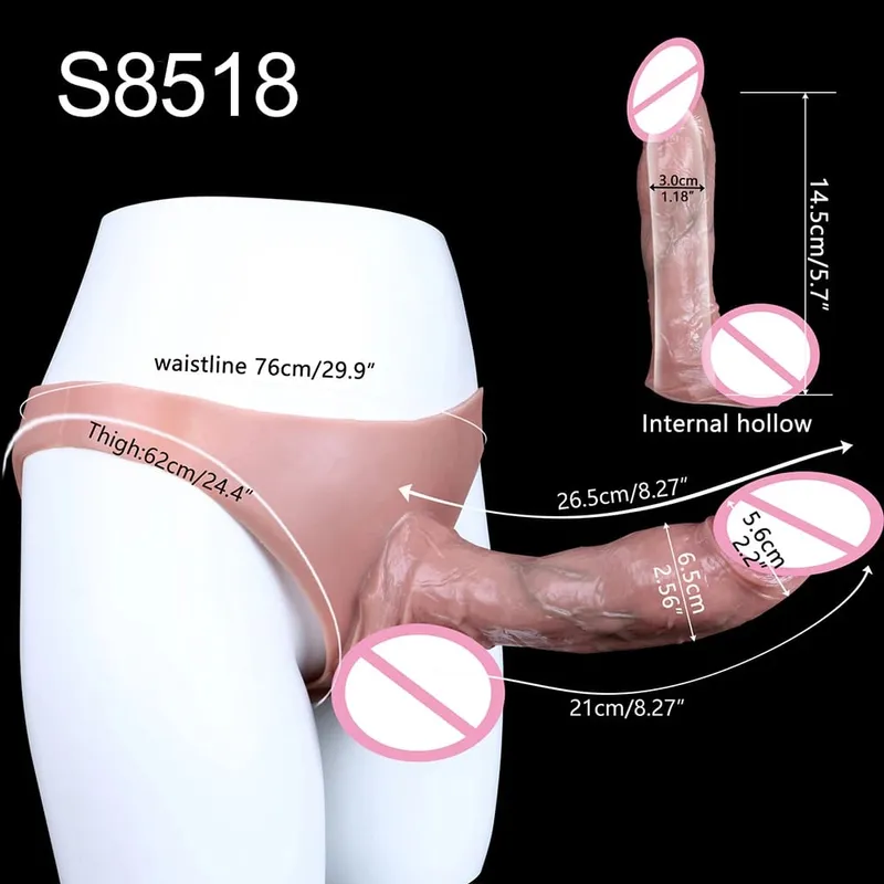 Wearable Extra Large Penis Sleeve Silicon Soft Hollow Penis Panties High-Grade Adult Intimate Toys For Men Adult 18+ Tools