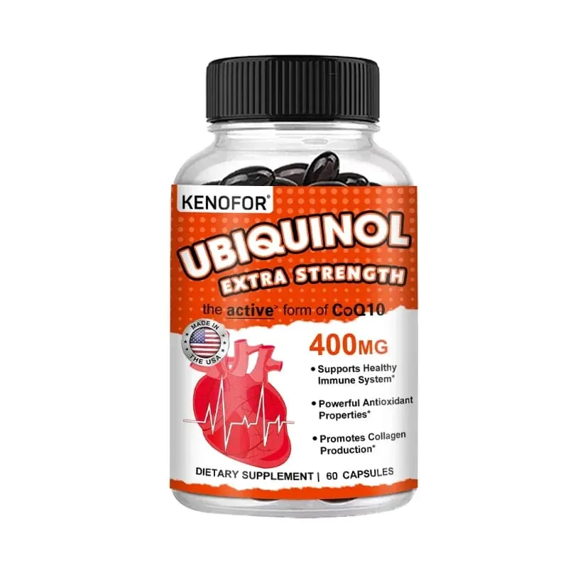 Ubiquinone CoQ10 400mg - Supports Heart Health Provides Energy To Support Joint Health Super Absorption Vegetarian Capsules
