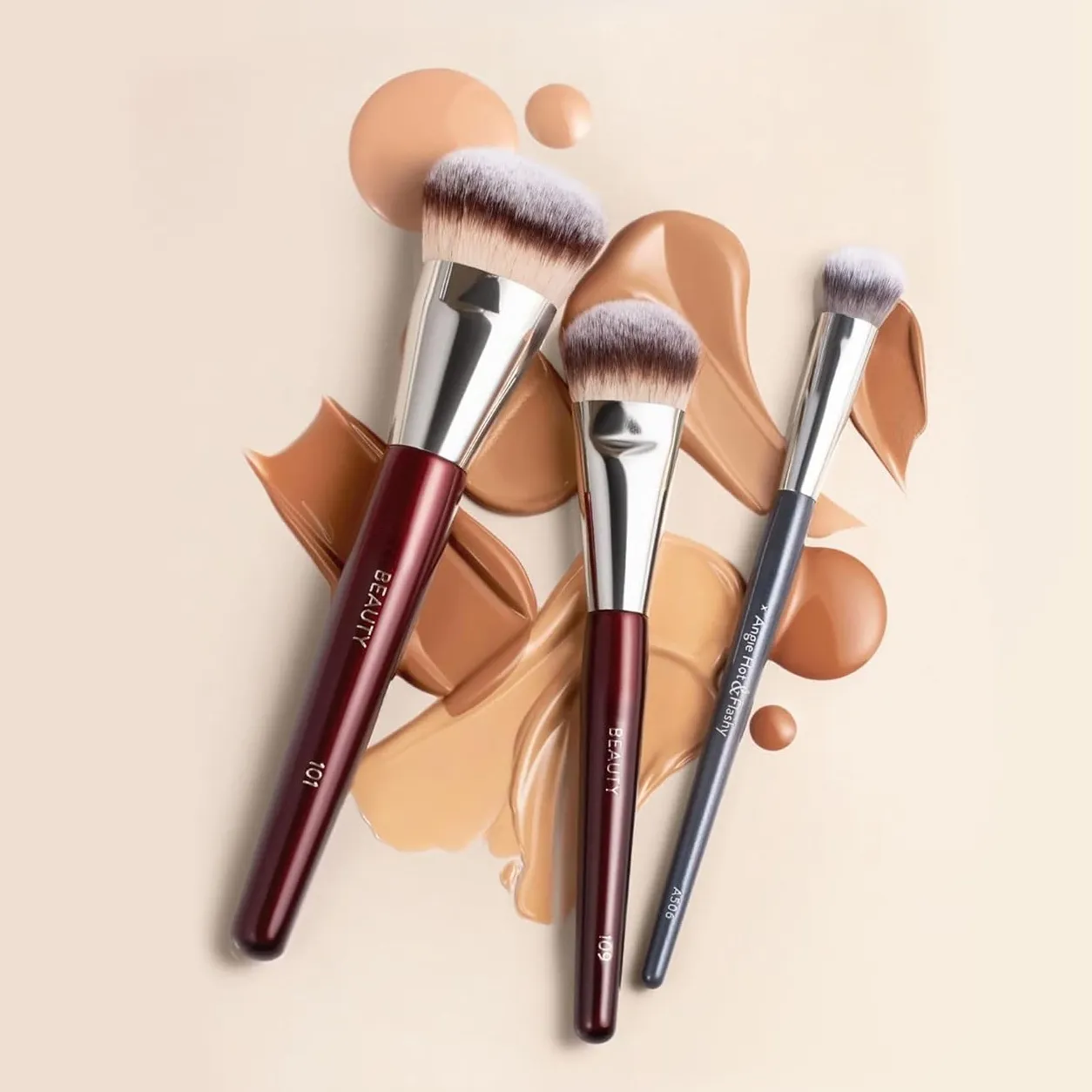 Flawless Face Brush Bundle Makeup Brushes Set A506 109 101 Concealer Contoured Foundation Mini Foundation Brushes Essential Kit