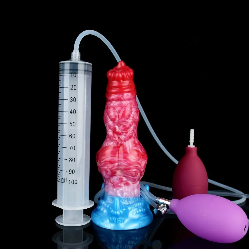 ขนาดใหญ่Knot Squirting-Inflatable Dildo Strong SuckerซิลิโคนInflat Anal Plugเทรนเนอร์เริ่มต้นเพศของเล่นสำหรับผู้หญิงผู้ชาย — image 4