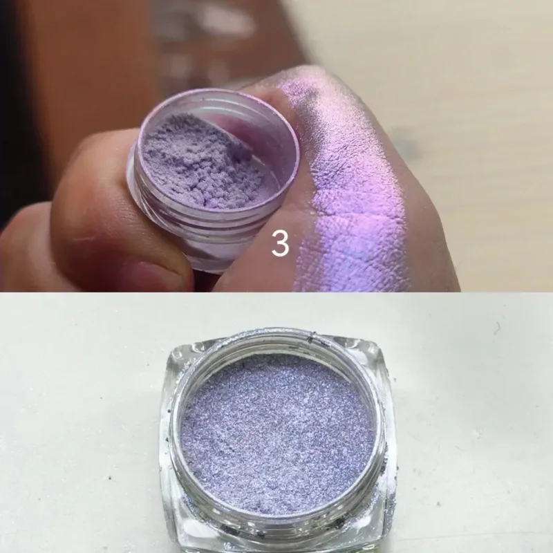 Glitter Eyeshadow Powder Long Lasting Chrome Chameleon Holographic Eyeshadow Powder Pigment Eye Makeup For Women Cosmetic