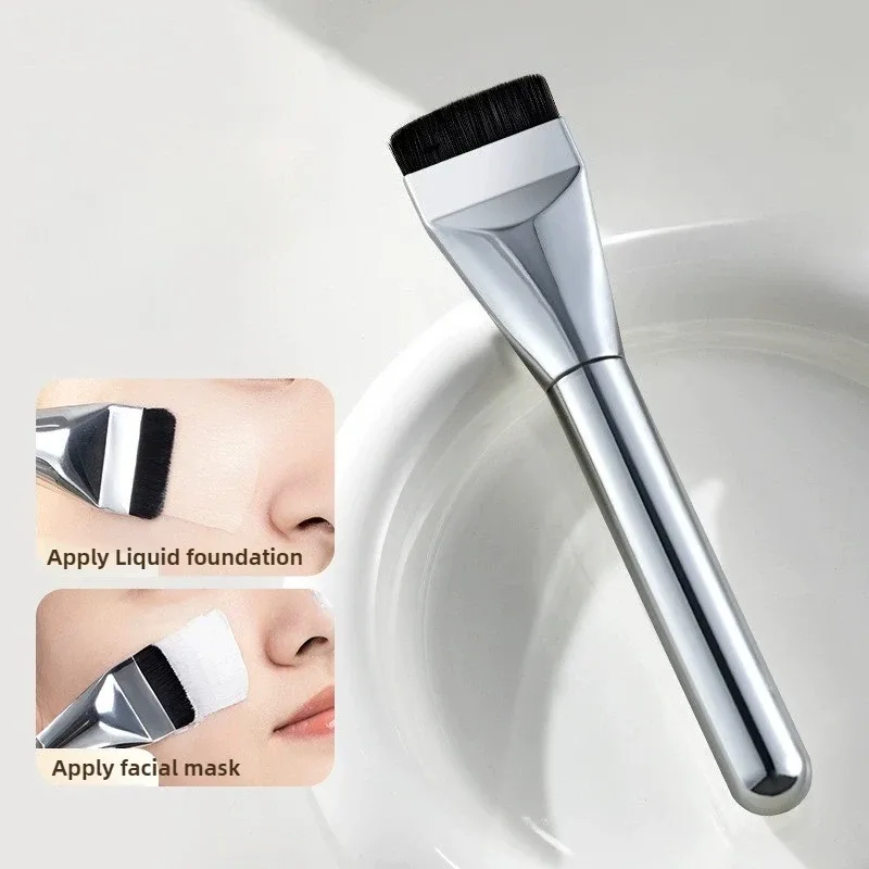 Ultra Thin Foundation Brush Makeup Mixing Palette with Spatula Flat Face Contour Brush Cosmetic Puff Blender Beauty Makeup Tools