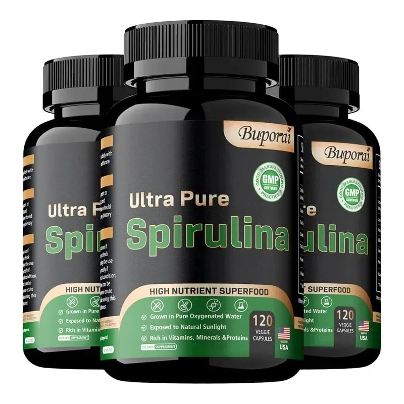 Organic Spirulina - Detoxification Immune System Cardiovascular Antioxidant Improve Digestive HealthSupplementsSupplements