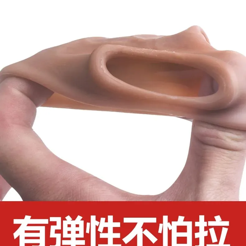 14/16/20CM Realistic Penis Sleeve Extender Reusable Dildos Condom Delay Ejaculation Dick Enlargement Sex Toys for Men — image 4