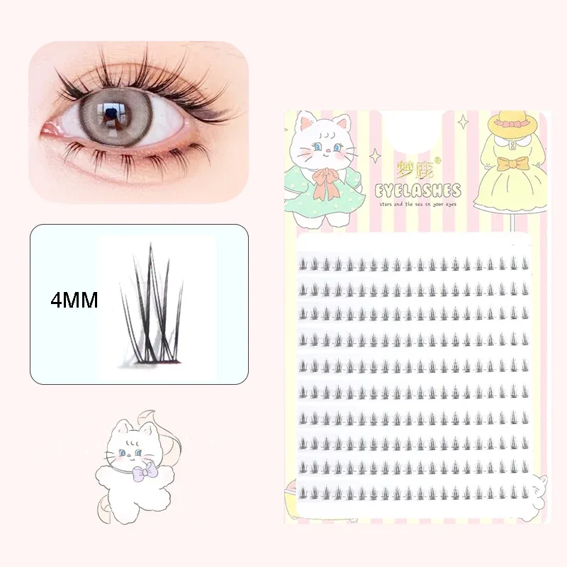 J Curl V Shape Under Eyelash Comic Eye Lashes Natural Bottom Lashes Soft Manga Eyelashes Bunches Eyelash Clusters Korean Makeup