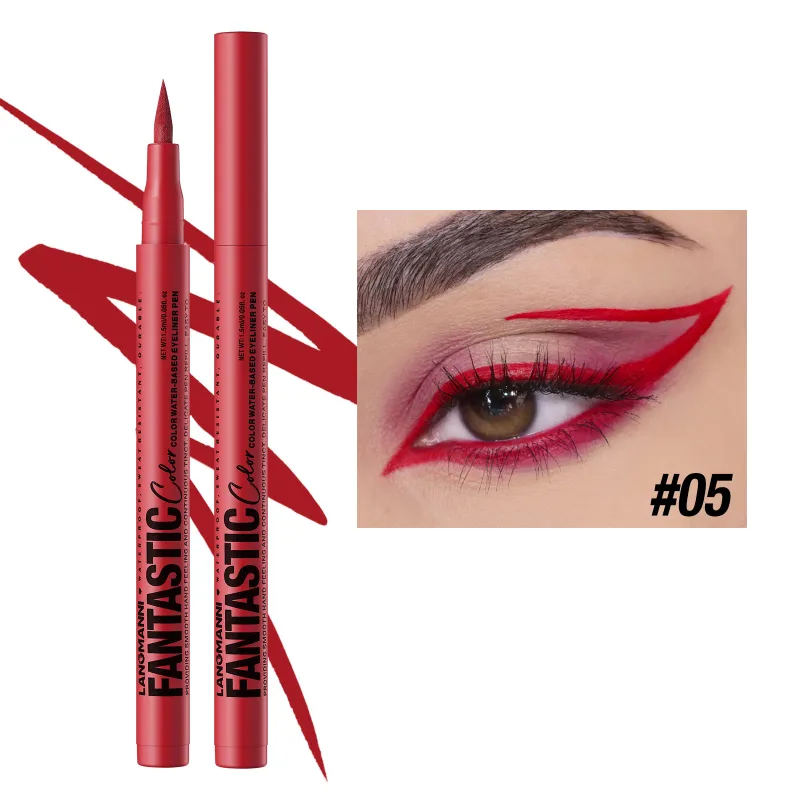 Matte Blue Black Liquid Eyeliner Pen Waterproof 12 Colors Ultra-thin Colorful Eyeliner Smooth Quick-Drying Eye Liner Pen Makeup — image 10