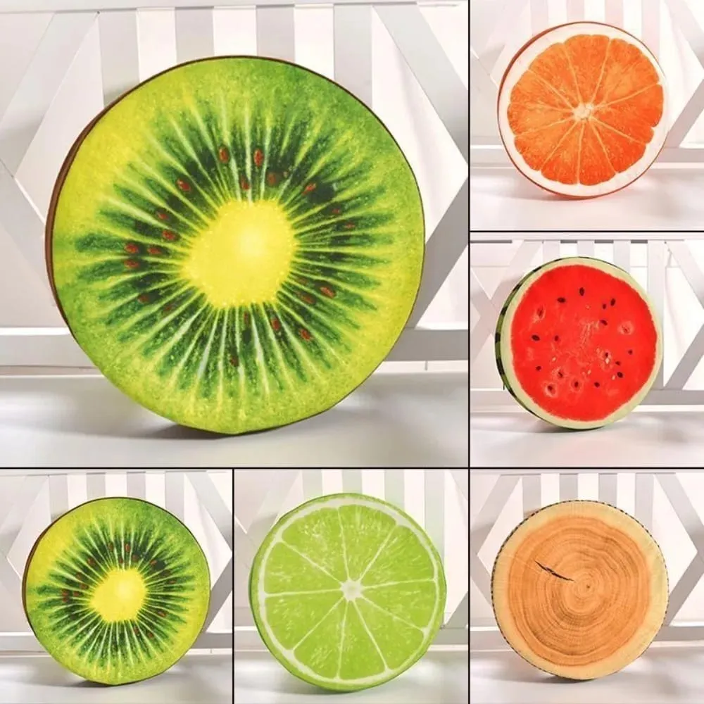 Coussins de chaise ronds, coussins de siège confortables, amusants pour jardin de fruits, salle à manger en plein air