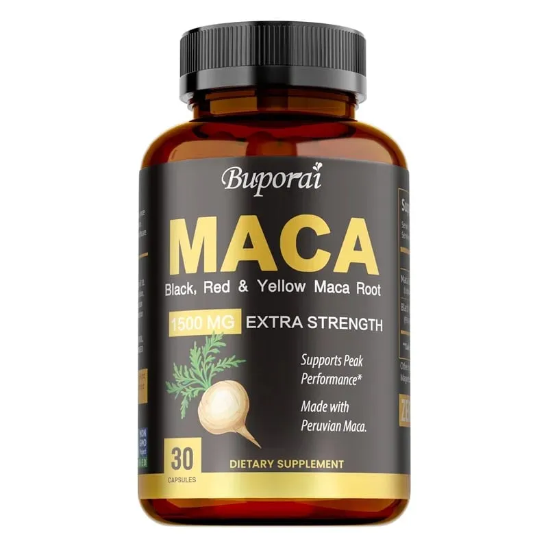 Maca Capsules - Reduce Fatigue Hormone Balance Regulate Mood Improve Athletic Performance Increases Energy and Endurance