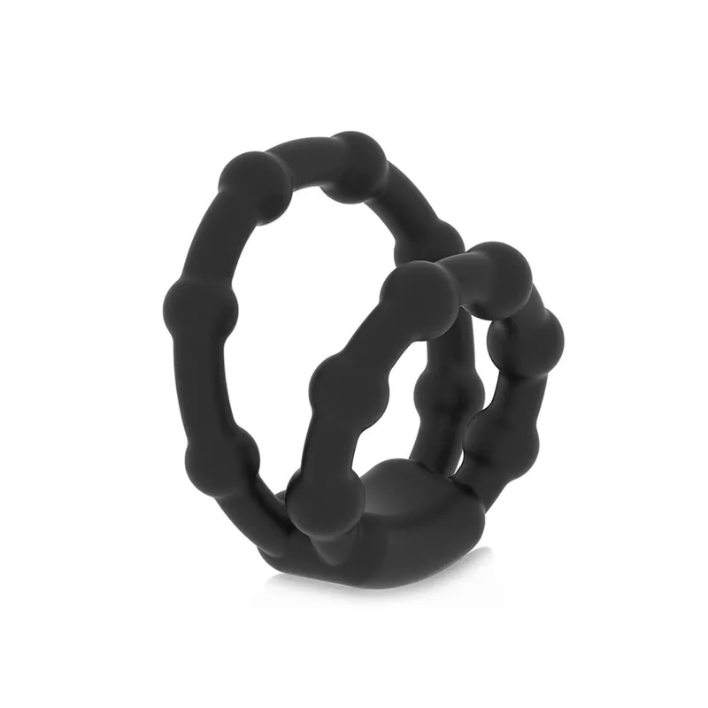 Silicone Double Ring Cock Penis Ring Adult Sex Toys For Men Time Delay Ejaculation Dick Restraint Semen Lock Ring Sex Supplies — image 6
