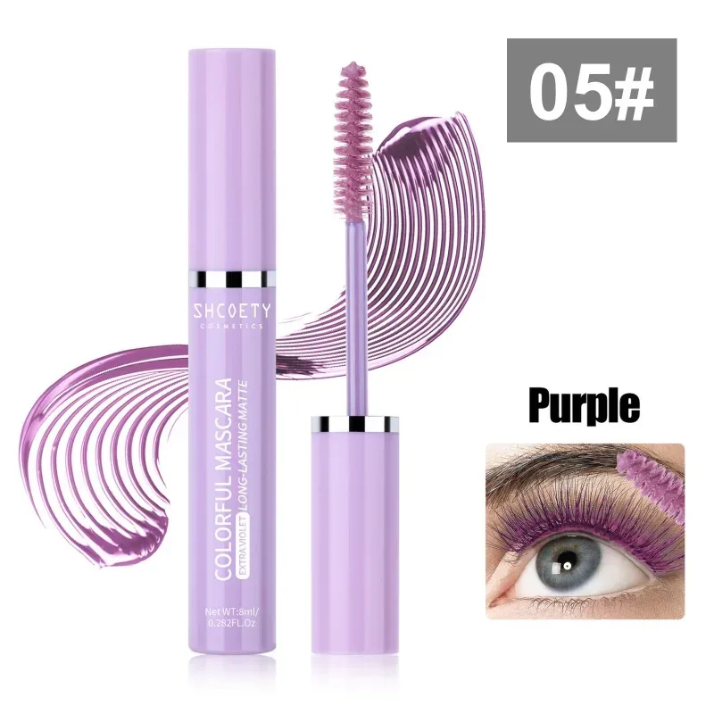 6-color Color Mascara Waterproof and Non-smudged Slender and Thick Curly Christmas Stage Hot Makeup Eye Cosmetics