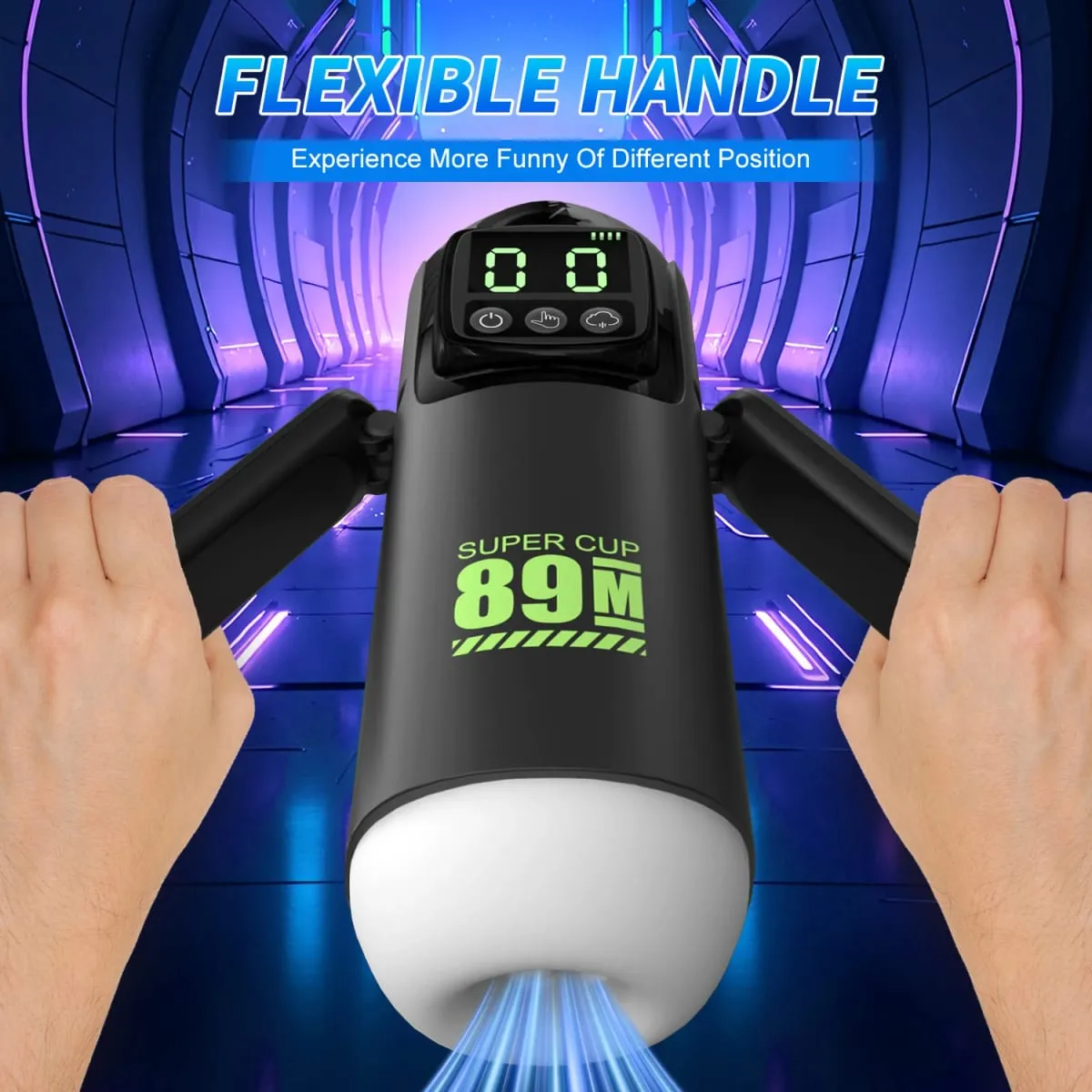 Automatic Vibration Sucking Male Masturbator Blowjob Masturbation with Handle LCD Display Penis Pump Stroker Sex Toy for Men 18+