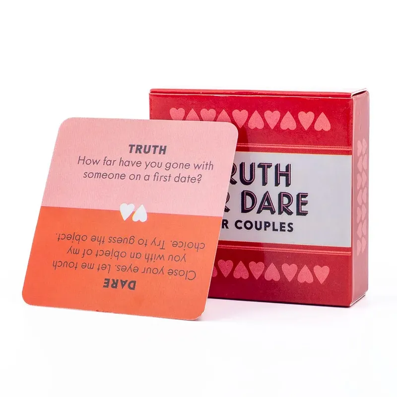 Fun Exciting Board Game for Adults Truth or Dare for Couples English Version Lovers Party Game with 51PCS