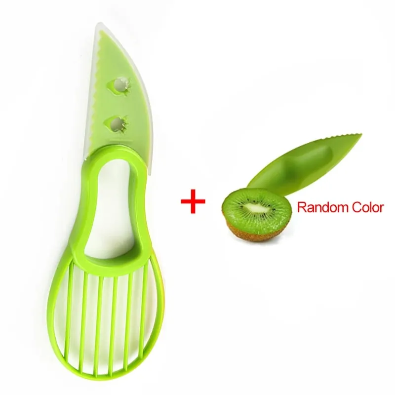 3 In 1 Avocado Slicer Shea Corer Butter Fruit Peeler Cutter Pulp Separator Plastic Knife Kitchen Vegetable Tools Kitchen Gadgets — image 12