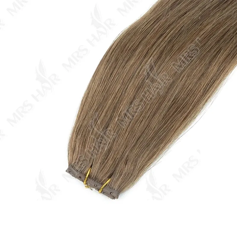 XO Twin Tabs Schmetterlingshaar-Einschlagverlängerungen, Echthaar, doppelt eingespritztes PU-Einschlagloch, flache Twin Tabs, echtes natürliches Microlink-Haar