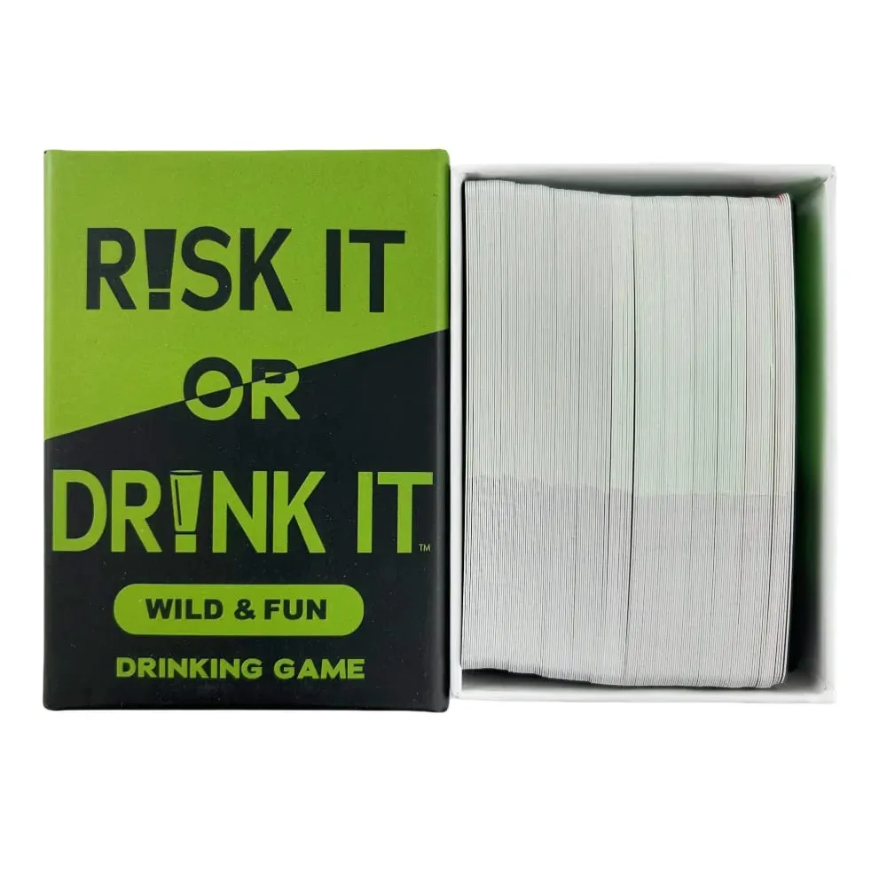 Risk It Or Drink It Fun Party Game For College Card Game Drinking Game Pregame Night Hilarious Dares Challenges Questions Adult