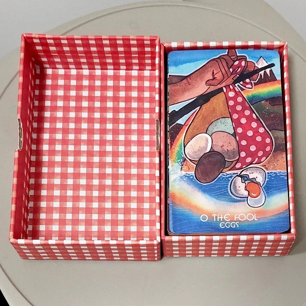 The Magic Pantry Tarot Deck Double-embossed Cardstock Food-Themed Watercolor Tarot Cards for Home Cooks & Foodies 12*7cm