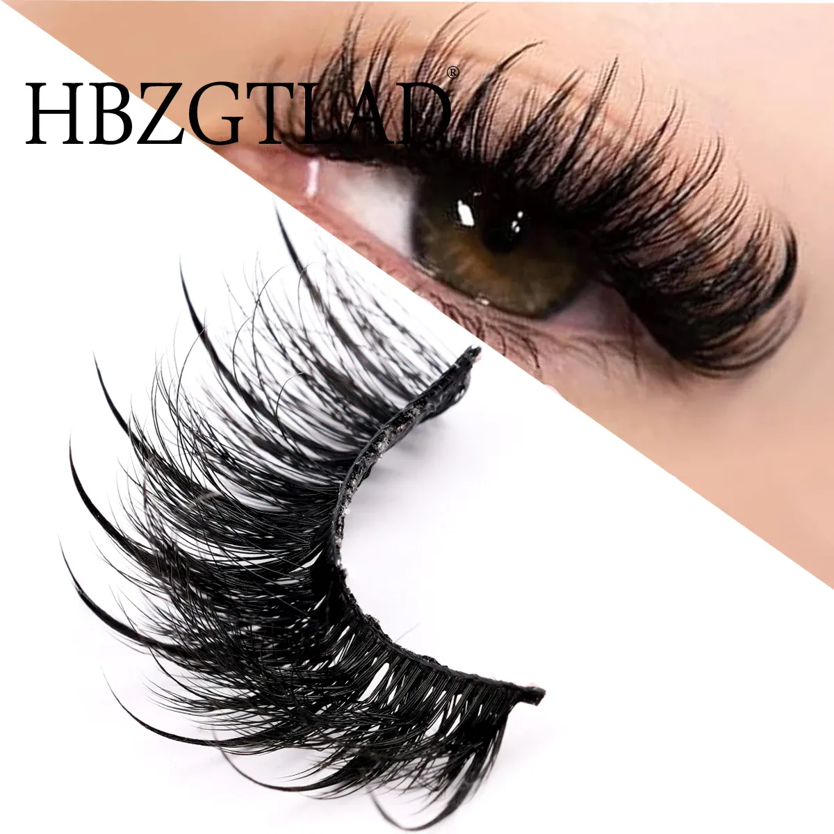 Wet Lash Spikes Volume Fluffy Full Strip Lashes Makeup Accessories Faux Mink Eye Lashes Vendor Wet Manga Lashes False Eyelashes