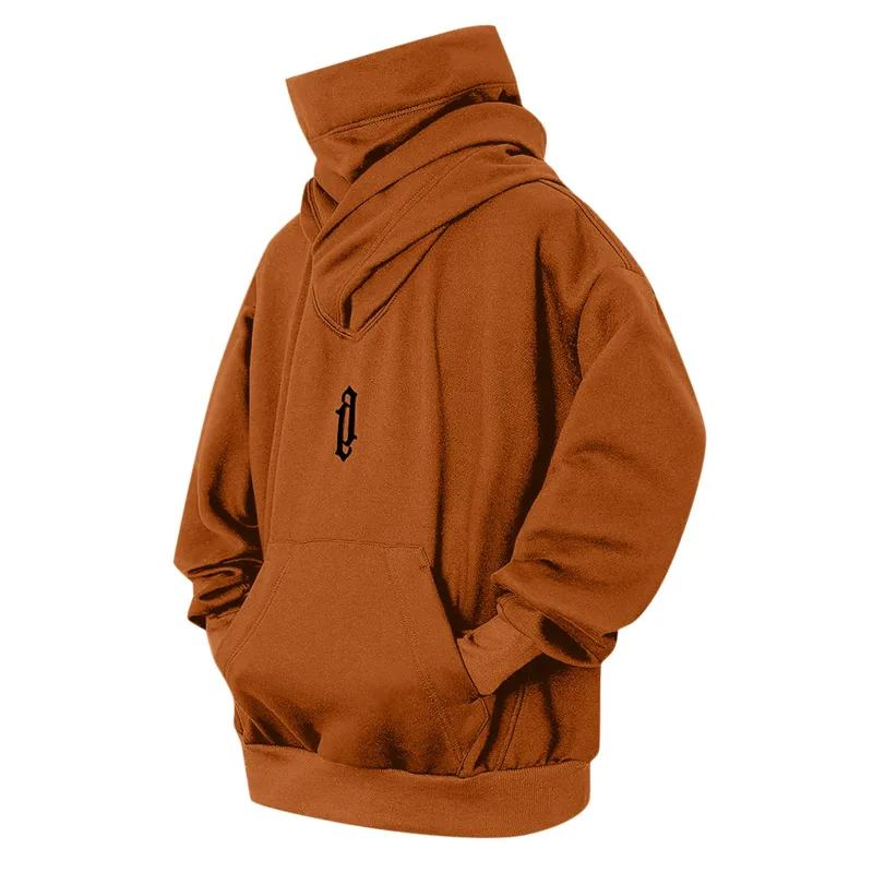 Thêu Cao Cổ Áo Quá Khổ Y2K Nam Nữ Hoody Nhật Bản Ninja Áo Khoác Mùa Thu Hip Hop Trang Bỏ Túi Dạo Phố