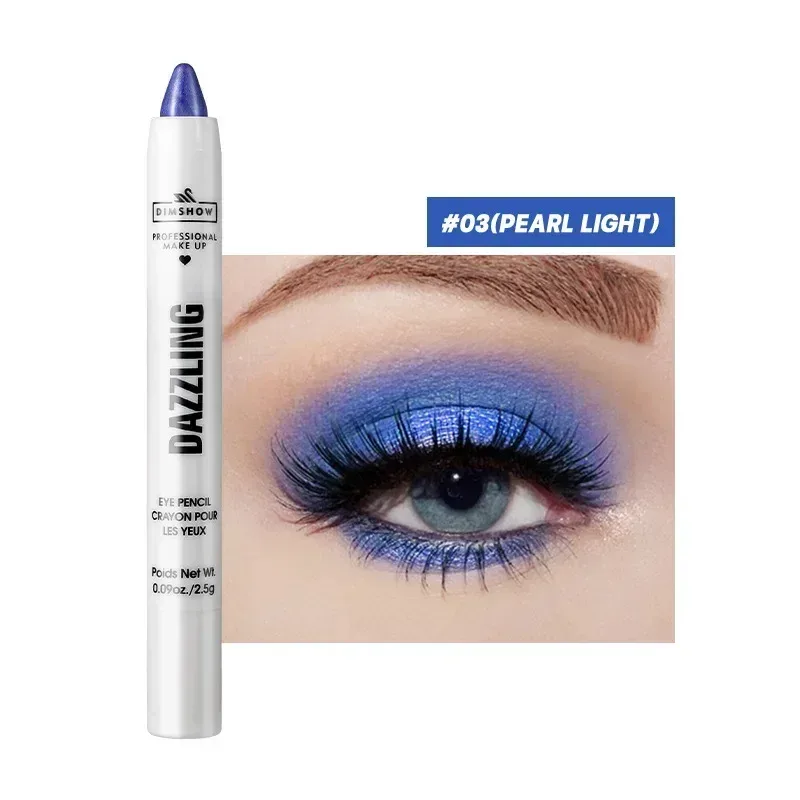 12 Colors Pearlescent Eyeshadow Pencil Waterproof Long Lasting Glitter Shimmer Eye Shadow Pen Eyeliner Stick Eyes Makeup Tools