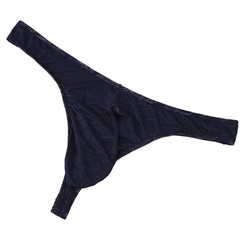 Männer Spitze Jacquard G-string Unterwäsche Hohe Dehnbare Große Tasche Tanga Höschen Sexy Homosexuell Erotische T-back Unterhose