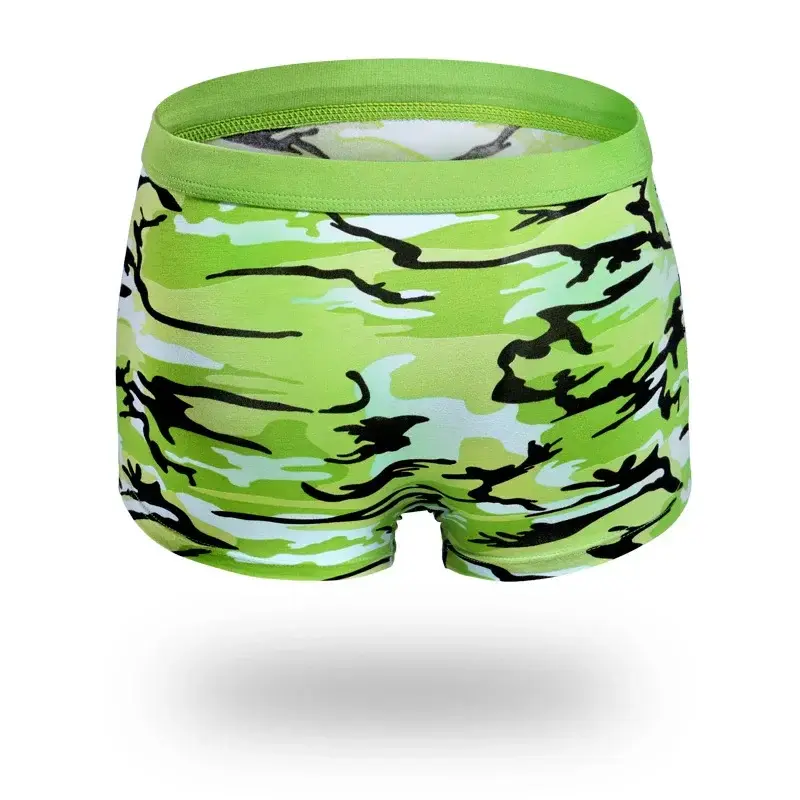 4Pcs/Lot Men's Underwear Camouflage Color Sexy Boxer High-quality Bamboo Fiber Soft Breathable Antibacterial Men's Boxer Shorts
