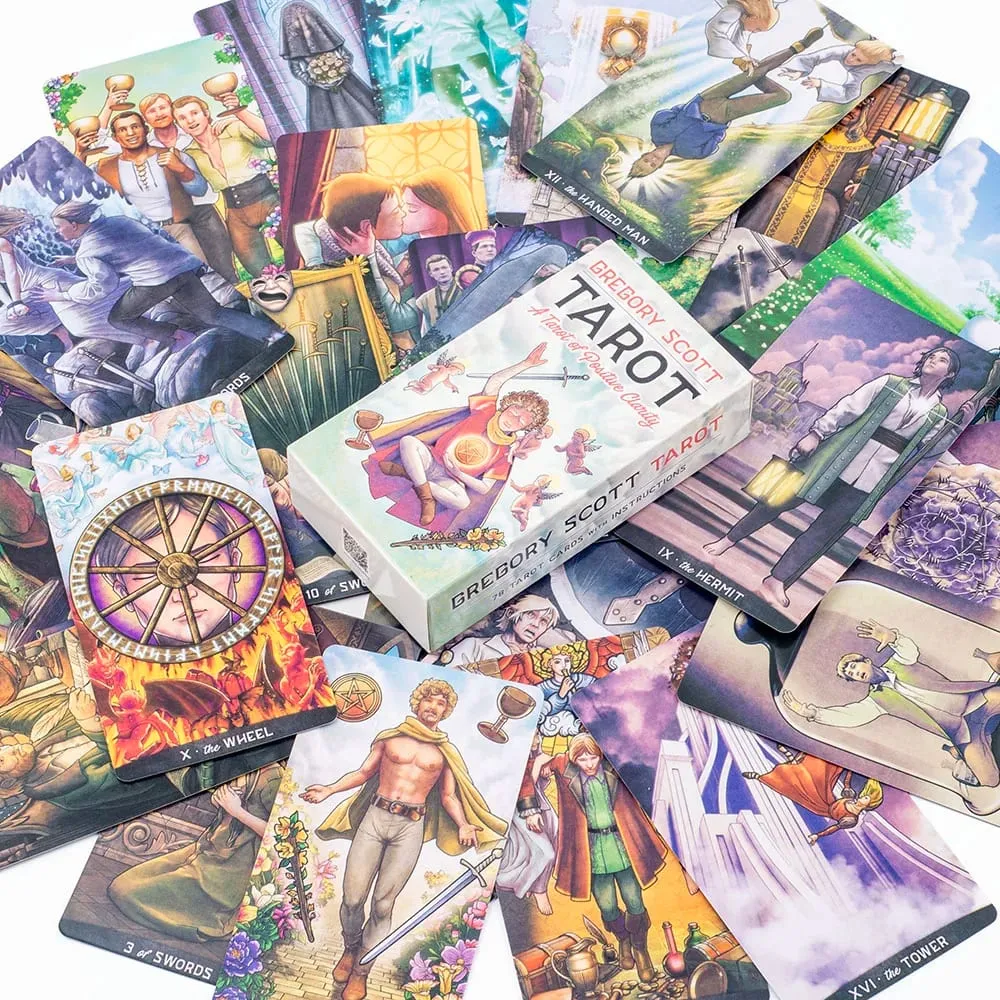 Gregory Scott Tarot 78-Card Deck for English Visions Divination Board Games Party Entertainment and Desktop Leisure Activities