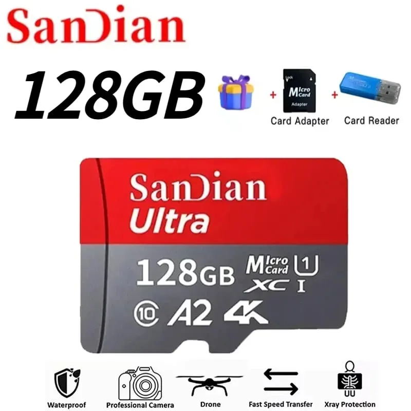 High-Speed 128GB Micro TF Card Class10 256GB Flash Card 512GB Memory Card for Smartphone Tablet