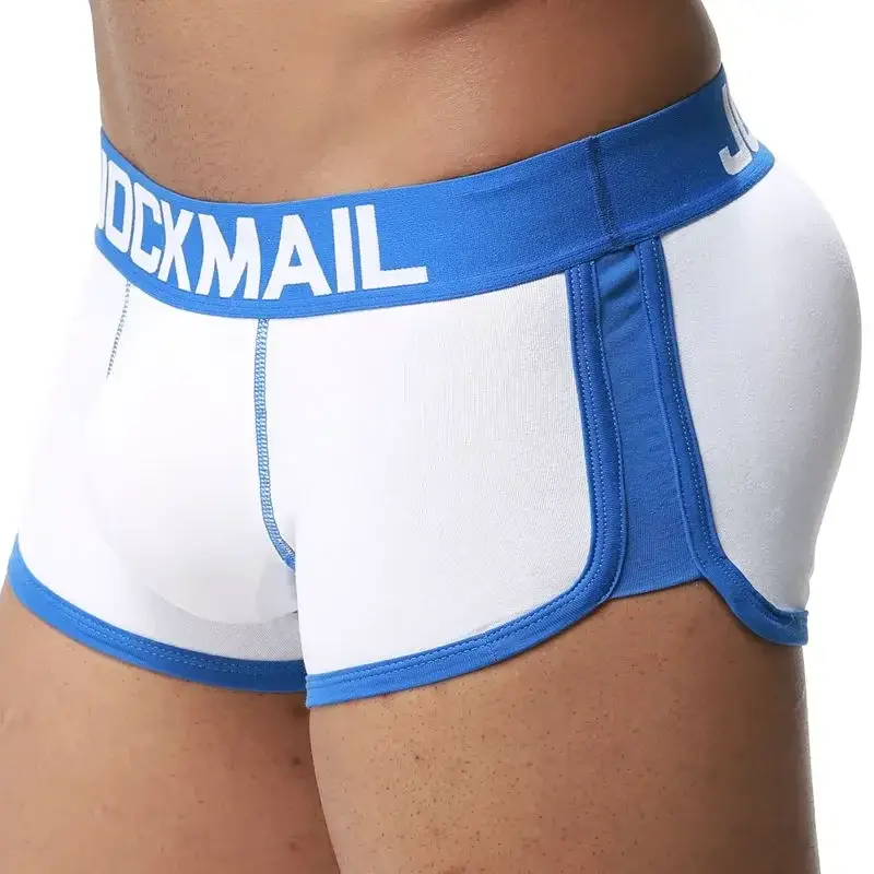 Men Trunks Built-in Fake Butt Hip Lifter Enhancer Shorts Boxer Padded Underwear Underpants Breathable with Removable Pads
