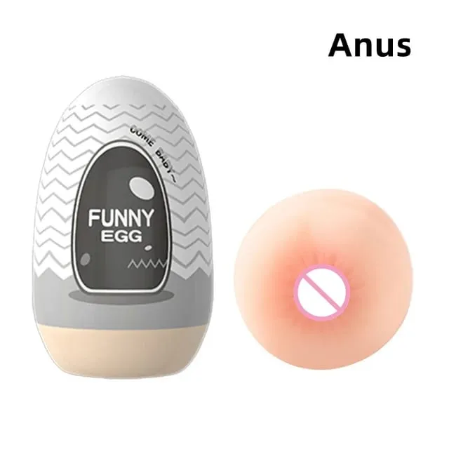 Cups Masturbator Egg Portable Stimulator Penis Massager Soft Rubber Adult Sex Toys for Men Realistic Vagina Pocket Pussy