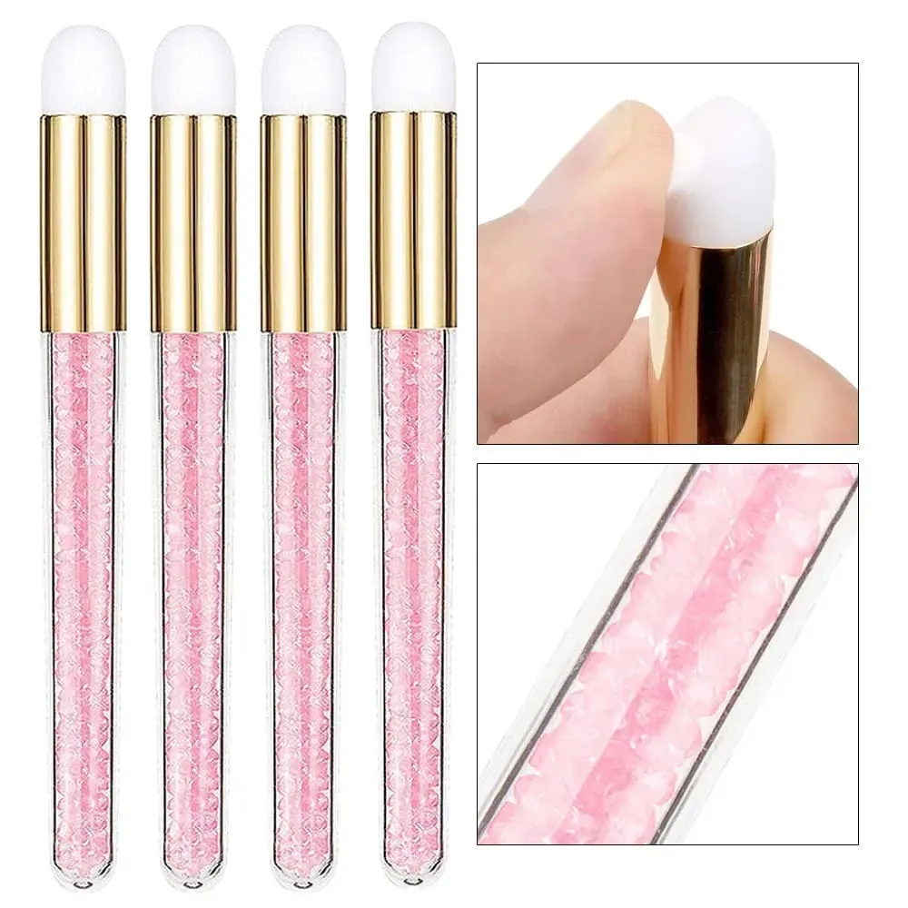 60ml Refillable Empty Plastic Pump Bottle Lash Extension Cleaning Kit Long Rod Brush Lash Curler Dust Tube EVA Storage Bag Tools