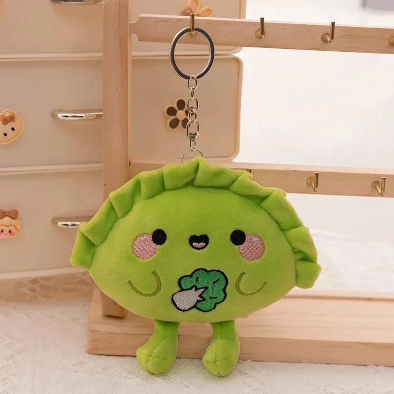 13/35cm Cute Dumpling Plush Pillow keychain Colorful Multi-Flavored Food Dumpling Soft Toy Kawaii Fried Dumpling with Red Heart — image 11