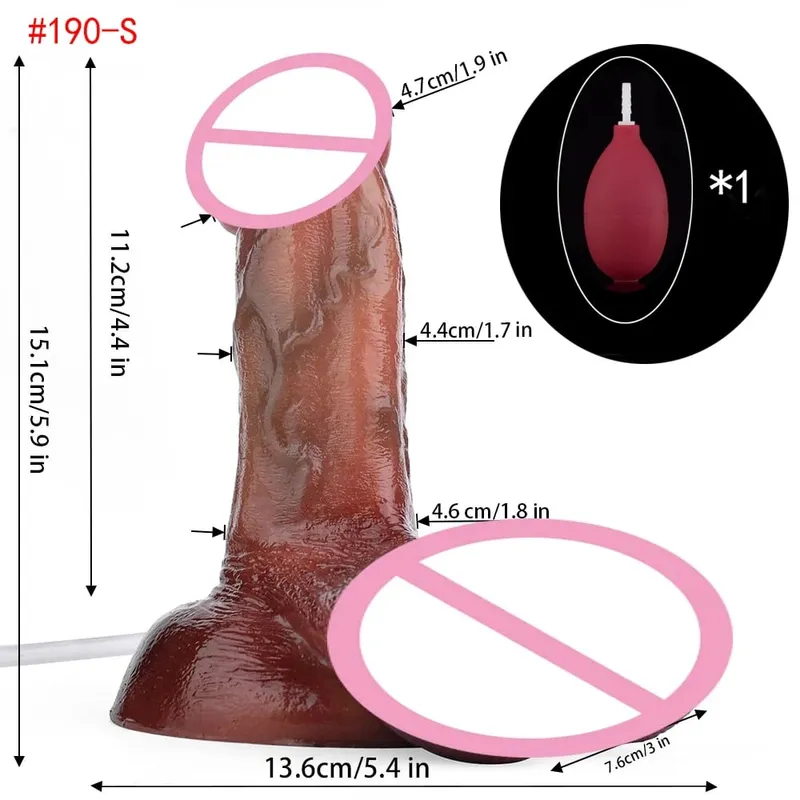 Lifelike Squirting Penis Silicone Ejaculation Large Realistic Dildo With Sucker Skin Touch Anal Sex Toys For Women