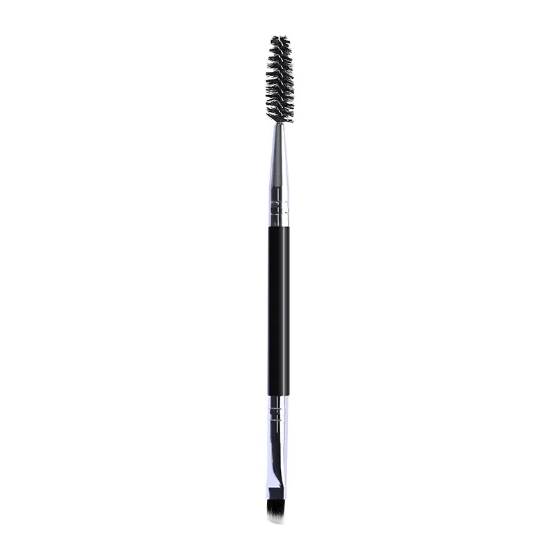 Pincel de sobrancelha macio pincel de cílios 2 em 1 profissional contorno olho sobrancelha delineador pincéis de maquiagem olhos mistura pincéis cosméticos