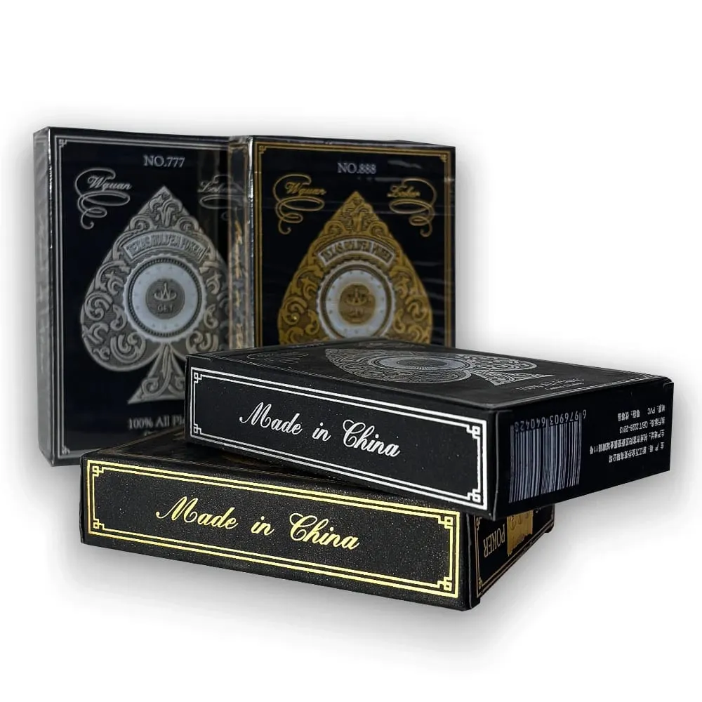 Premium Gold Edge Silver Edge Playing Cards PVC Plastic Waterproof Durable Poker Cards Large Character Deck of Cards for Parties — image 6