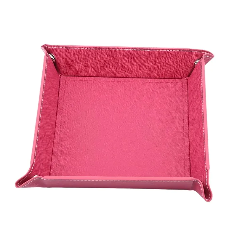 Game Dice Tray Solid Color Dice Box Games Dice Storage Portable Folding Dice Storage Rolling Tray For Use
