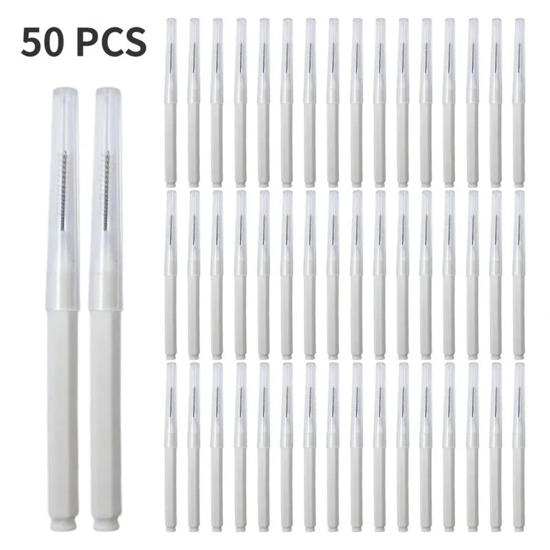 5/10/50PCS Mini Eyebrow Brush Brow Perm Brush Disposable Brow Lifting Brushes Bendable Micro Eyelash Brush Applicators Tools