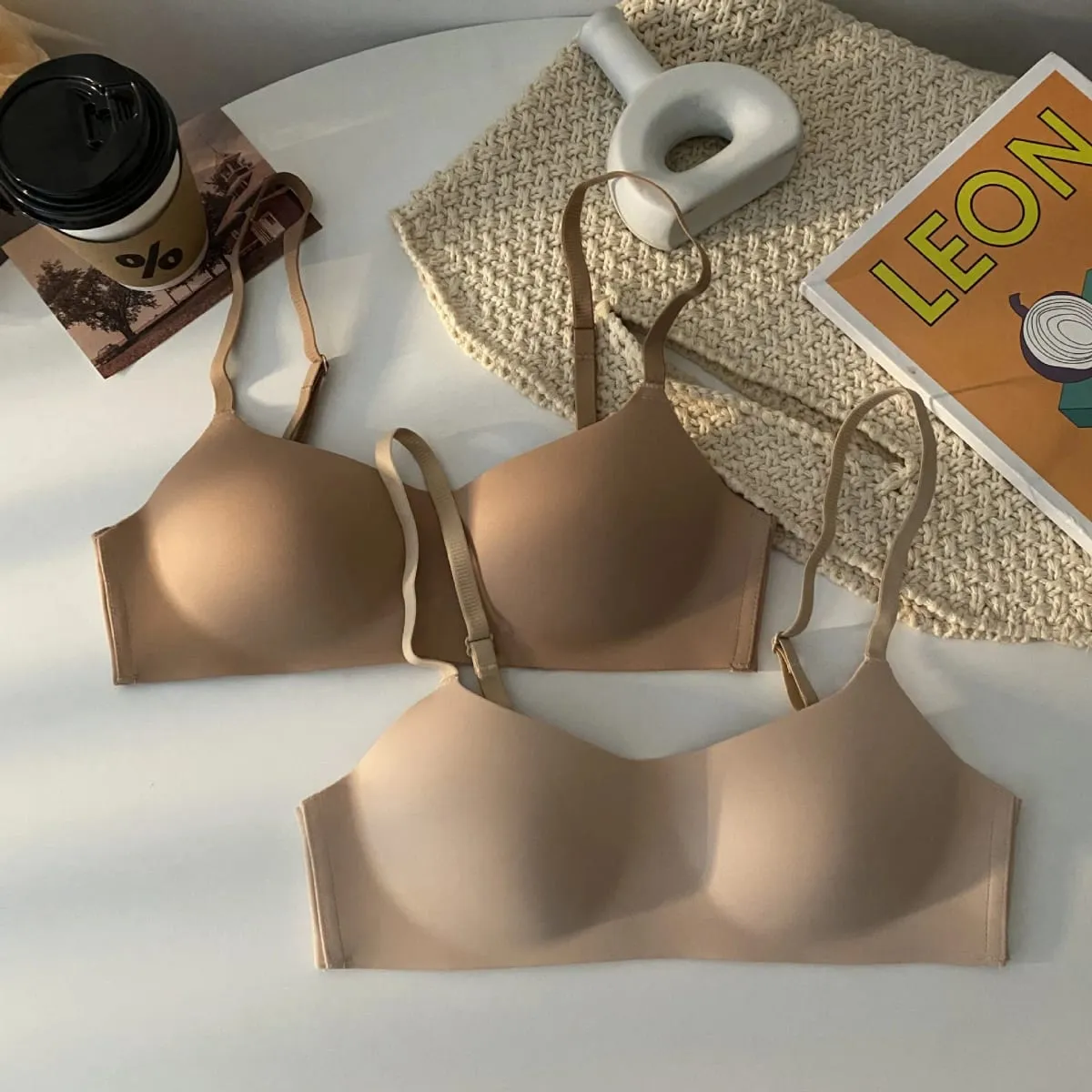 Bezešvé podprsenky pro ženy s malým hrudníkem 1/2 šálku push up podprsenka bez drátěnky dámské spodní prádlo sexy spodní prádlo ženy intimky — image 4