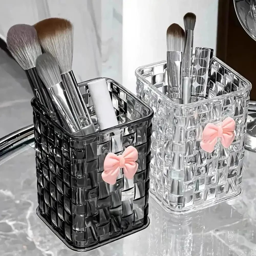 Clear Acrylic Makeup Brushes Storage Box Nail Polish Display Stand Rack Jewelry Case Desk Cosmetic Organizer Lipstick Storage