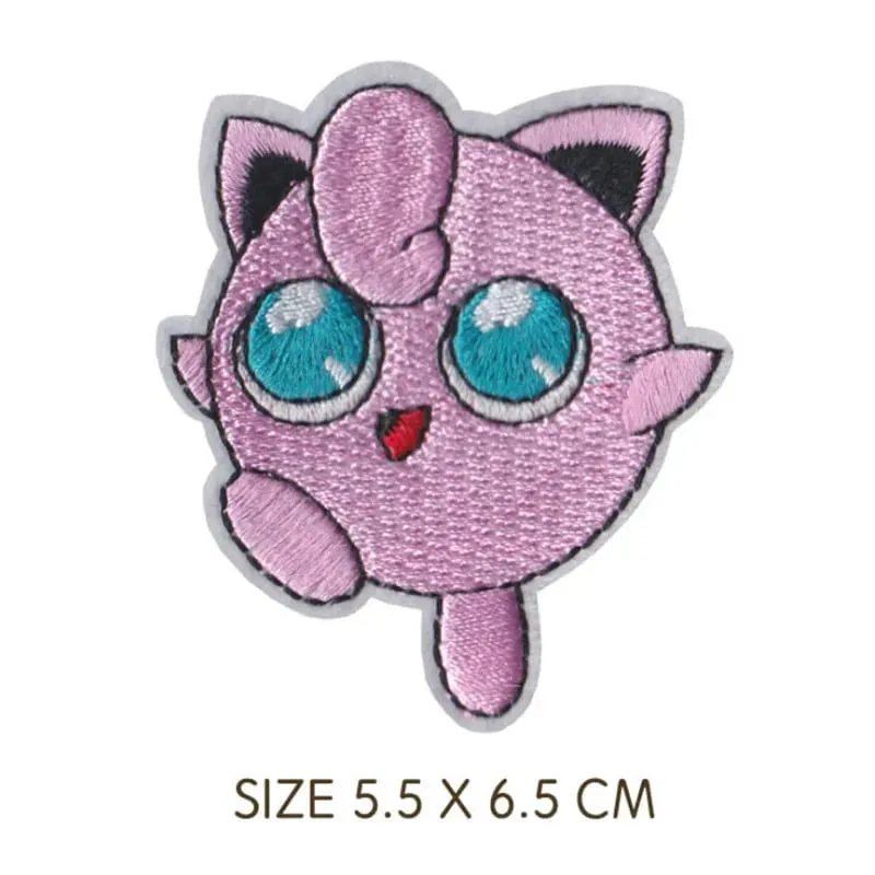 30 Style Cloth Patch Pikachu Charizard Clothes Stickers Sew on Embroidery Patches Applique Iron on Clothing Cartoon DIY Garment